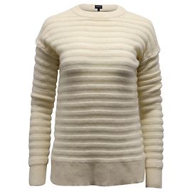 Pull Theory Novelty Stripe en Cachemire Beige Beige