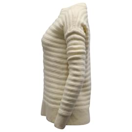 Theory-Theory Novelty Stripe Sweater aus beigem Kaschmir-Beige