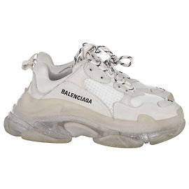 Balenciaga Triple S Clear Sole en Polyuréthane Blanc Blanc
