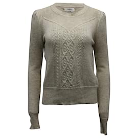 Isabel Marant-Isabel Marant Etoile Cable Knit Sweater in Cream Cotton -White,Cream