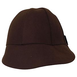 Miu Miu Glockenhut mit Schleife aus braunem Fell Braun