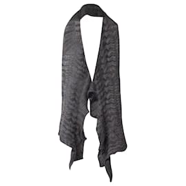 Missoni-Missoni Knitted Shawl in Grey Cashmere-Grey