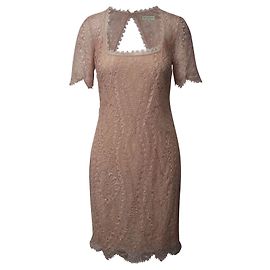 Emilio Pucci Robe Dos Ouvert en Dentelle en Polyamide Rose Rose
