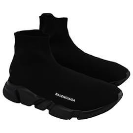 Balenciaga-Balenciaga Speed Trainer Sneakers in Black Polystyrene-Black