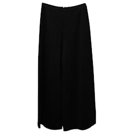 Chanel-Chanel Wide-Leg Pants in Black Cotton knit -Black