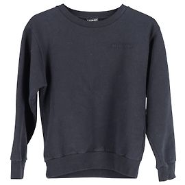 Balenciaga Rundhals-Logo-Pullover aus schwarzer Baumwolle Schwarz