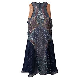 Robe métallisée sans manches imprimée Mary Katrantzou en soie multicolore Autre Imprimé python