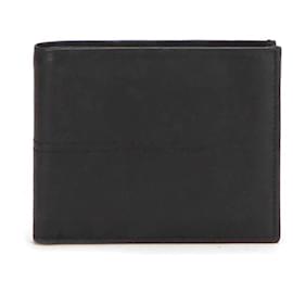 Salvatore Ferragamo-Leather Bi-Fold Small Wallet-Black