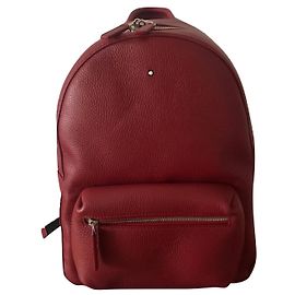 Montblanc Rucksack aus Leder Rot Rot