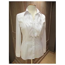 Autre Marque-Walter Voulaz white cotton blouse with ruffles-White