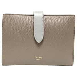 Céline-Celine Medium Strap Wallet-Beige