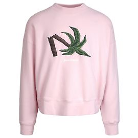 Palm Angels Pullover mit gebrochenen Palmen und langen Ärmeln Pink