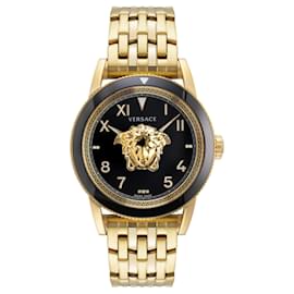 Versace-Versace V-Palazzo Diamond Watch-Golden,Metallic