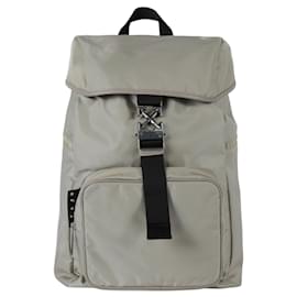 Off White Off-White Diagonal Stripe Backpack Beige