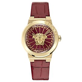 Versace Medusa Infinite Leather Watch Golden Metallic