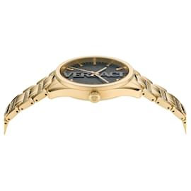 Versace-Versace V-Vertical Pulseira Relógio-Dourado,Metálico