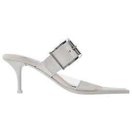Sandali - Alexander Mcqueen - Avorio/Argento - Pelle Altro Stampa python