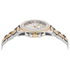 Versace-Relógio Pulseira Versace Greca Action Chrono-Metálico