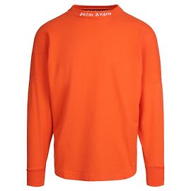 Palm Angels Langarm-Logo-T-Shirt Orange