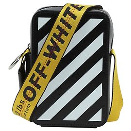 Off White Borsa a tracolla a righe diagonali Off-White Multicolore