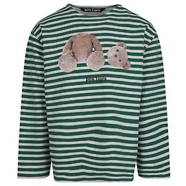 Palm Angels Broken-Bear Langarm-T-Shirt Grün