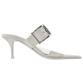 Sandali - Alexander Mcqueen - Avorio/Argento - Pelle Altro Stampa python