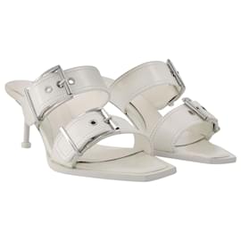 Alexander Mcqueen-Sandals - Alexander Mcqueen - Ivory/Silver - Leather-White