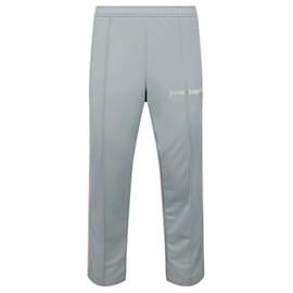 Palm Angels-Palm Angels Logo-Print Track Pants-Blue