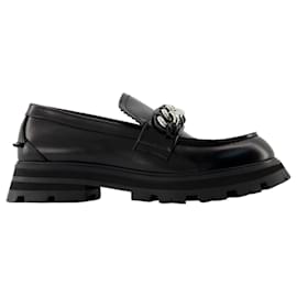 Alexander Mcqueen-Wander Ankle Boots - Alexander Mcqueen - Black/White - Leather-Black