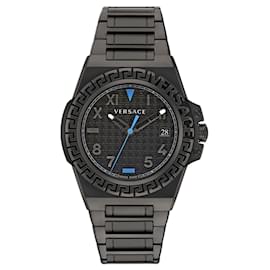 Versace-Relógio com pulseira Versace Greca Reaction-Preto