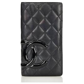 Chanel-chanel Ligne Cambon Yen Wallet black-Black