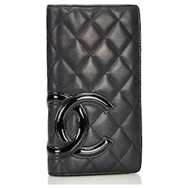 Chanel-chanel Ligne Cambon Yen Wallet black-Black
