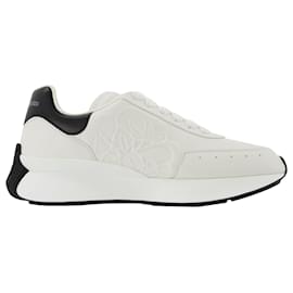 Alexander Mcqueen-Sprint Runner Sneakers - Alexander Mcqueen - White/Black - Leather-White
