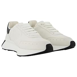 Alexander Mcqueen-Sprint Runner Sneakers - Alexander Mcqueen - White/Black - Leather-White