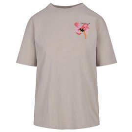 Off White Camiseta con estampado de logo floral blanco roto Beige