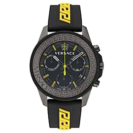 Versace-Montre Versace Greca Action Chrono en silicone-Gris