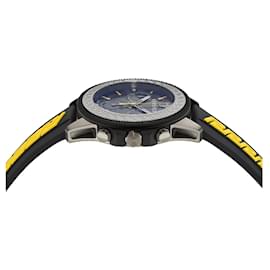 Versace-Versace Greca Action Chrono Silicone Watch-Grey