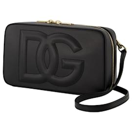 Dolce & Gabbana-Borsa a Tracolla Dg Logo Camera - Dolce & Gabbana - Nera - Pelle-Nero