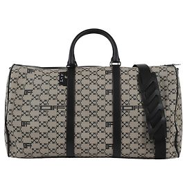 Off White Off-White Arrow Monogram Duffel Bag Beige