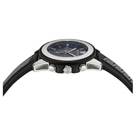 Versace-Relógio Versace Greca Action Chrono Silicone-Prata,Metálico