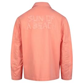 Palm Angels-Palm Angels denim jacket-Orange