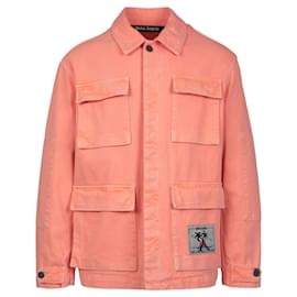 Palm Angels-Palm Angels denim jacket-Orange