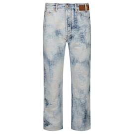 Palm Angels-Palm Angels Monogram Jeans-Blue