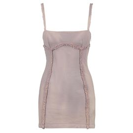 Off White Minivestido de lã off-white Bege