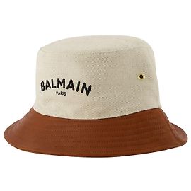 Logo Hat - Balmain - Stone/Brown - Canva Brown