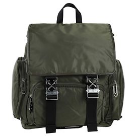 Off White Sac à dos à logo en nylon blanc cassé Vert