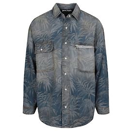 Camicia di jeans Palm Angels Palms Blu