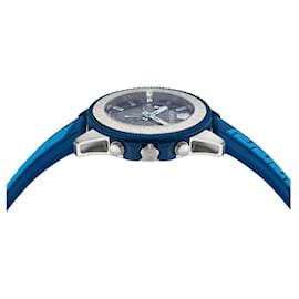 Versace-Versace Greca Action Chrono Silicone Watch-Silvery,Metallic