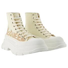 Alexander Mcqueen-Sneakers Tread Slick - Alexander Mcqueen - Nero/Bianco - Pelle-Multicolore