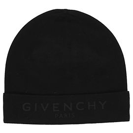 Gorro de cachemira con logo estampado de Givenchy Negro